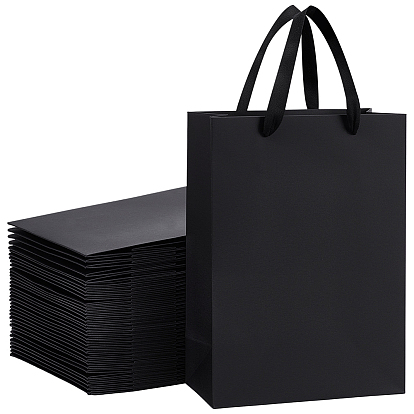 60Pcs Paper Packing Bags with Handle, for Gift Bags and Shopping Bags, Rectangle