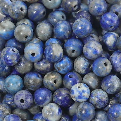 120шт. бусины из натурального лазурита, круглые