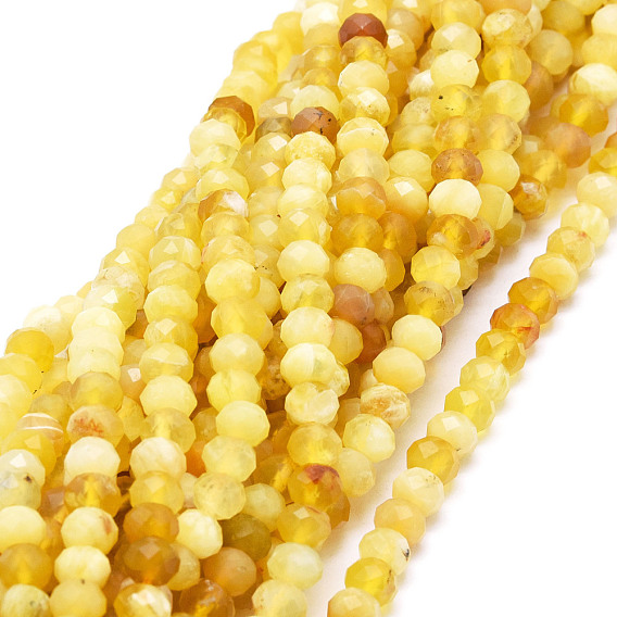 Natural Yellow Opal Beads  Strands, Faceted, Rondelle