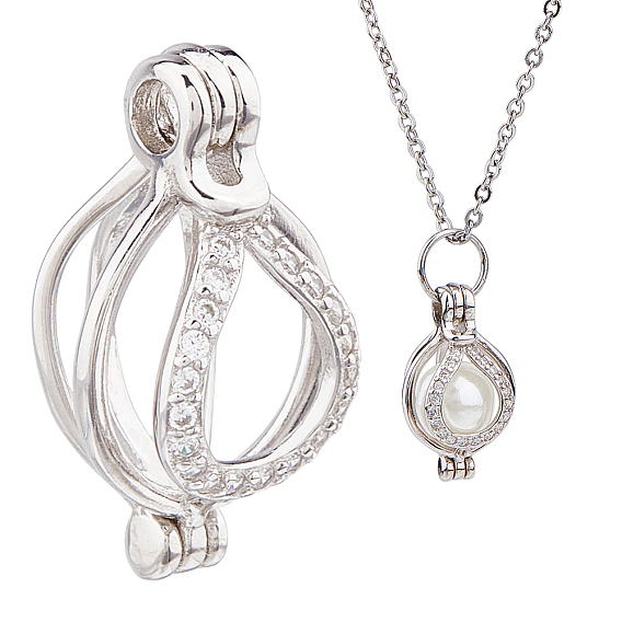 1подвески из стерлингового серебра с родиевым покрытием, слезинки