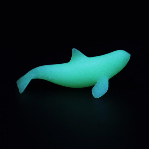 Whale Shaped Plastic Decorations, Luminous/Glow in the Dark, for DIY Silicone Molds