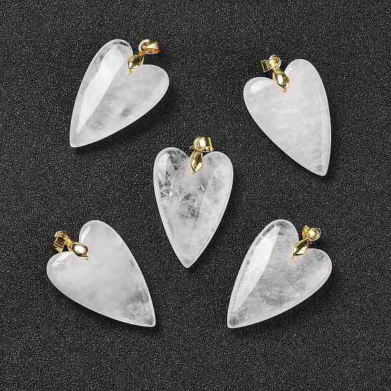 Драгоценный камень подвески, с реечной обшивкой латунными выводами, долговечный, сердце