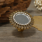 Регулируемые кольца из сплава в стиле ретро с цветочным узором и стразами, винтажные этнические кольца