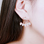 Sparkling Teardrop Earrings with Front and Back Hanging Design - Unique Ear Jewelry