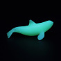 Whale Shaped Plastic Decorations, Luminous/Glow in the Dark, for DIY Silicone Molds