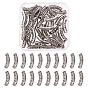 SUPERFINDING 40Pcs Brass Hollow Tube Beads, with Rhinestone