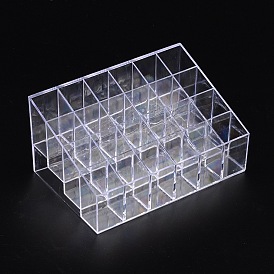 Makeup Cosmetic Storage Holder Clear Plastic Lisptick Stand Display Trays, 14.5x9.5x7.2cm