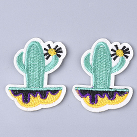 Computerized Embroidery Cloth Iron On Patches, Costume Accessories, Appliques, Cactus