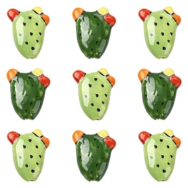 10шт 2 цвета фарфоровые бусины ручной работы, кактус