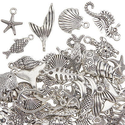 60 шт. Подвески из сплава в тибетском стиле, темы морских животных