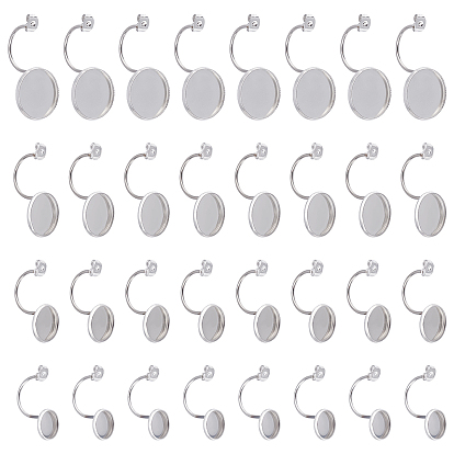 32 шт. 4 стили 304 ушные гайки из нержавеющей стали, спинки серег-бабочек для серег-почтальонов, плоские круглые кабошоны