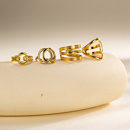 304 открытые кольца-манжеты из нержавеющей стали для женщин