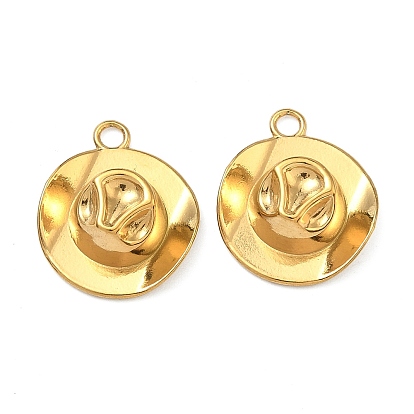 304 подвески из нержавеющей стали, очарование ковбойской шляпы, ионное покрытие (ip), долговечный