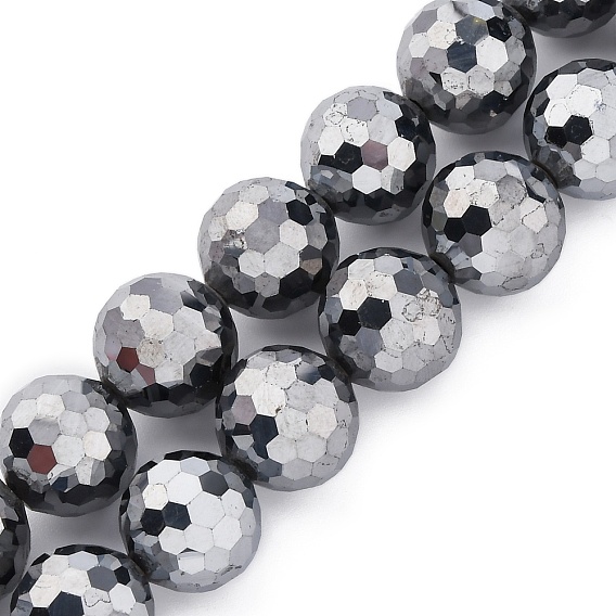 Синтетические терагерцовые бусины из камня, граненые, круглые