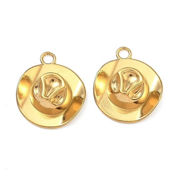 304 подвески из нержавеющей стали, очарование ковбойской шляпы, ионное покрытие (ip), долговечный