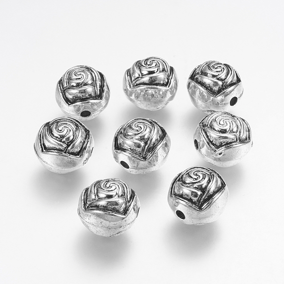 CCB Plastic Beads, Round with Flower