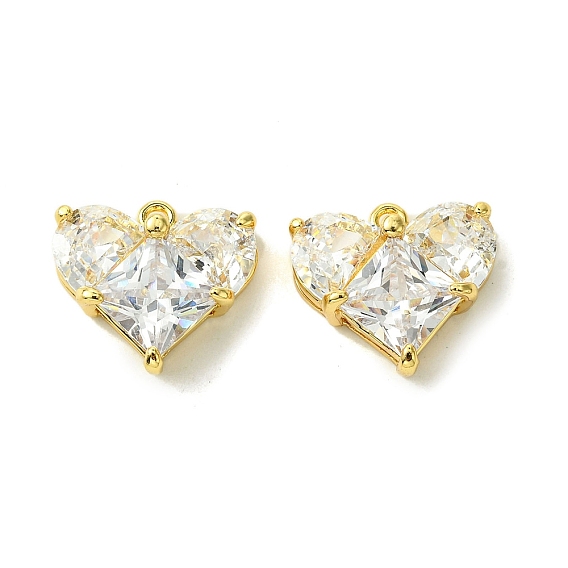 Латунные микропаве прозрачные подвески с фианитом