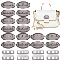 16Pcs Iron Decorative Buckles, Oval with Word Handmade