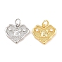Латунные подвески, сердце с домашними амулетами, долгоиграющий, стойки покрытие, без свинца и без кадмия, с целью перехода в кольце