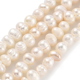 Natural Cultured Freshwater Pearl Beads Strands, Potato