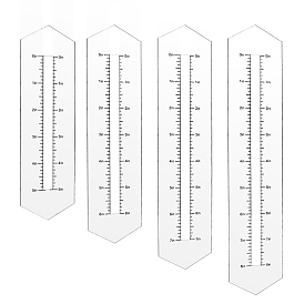4 шт. 4 стили индивидуальный инструмент для шитья акриловых молний, инструмент для коробчатой сумки, Правители