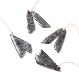 Natural Gemstone Pendants, Dyed, Wing Section