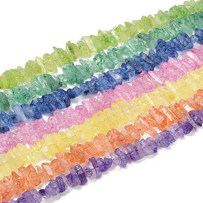 Натуральный хрустят кварц бисер пряди, окрашенные, самородки