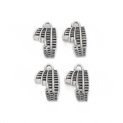 Tibetan Style Alloy Charms, Cadmium Free & Lead Free, Colosseum