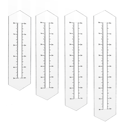 4 шт. 4 стили индивидуальный инструмент для шитья акриловых молний, инструмент для коробчатой сумки, Правители