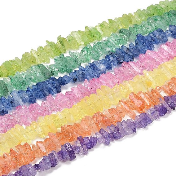 Натуральный хрустят кварц бисер пряди, окрашенные, самородки