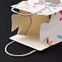 Rectangle Paper Gift Boxes with Handle Rope, Clear Heart Window Box for Gift Wrapping, Floral/Butterfly/Marble Pattern