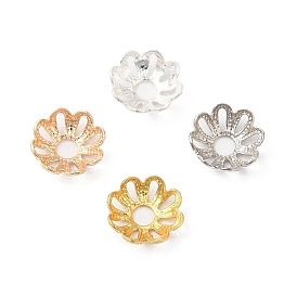 Brass Beads Cap, Long-Lasting Plated, Cadmium Free & Lead Free, Flower
