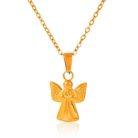 Stainless Steel Angel Pendant Necklaces for Women