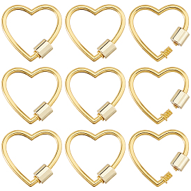 10шт. карабины-замки из цинкового сплава с винтовым креплением, сердце