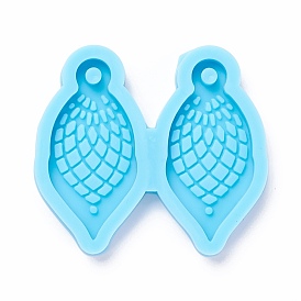 Moules en silicone pendentif bricolage, pour création de la boucle d'oreille , moules de résine, pour la résine UV, fabrication de bijoux en résine époxy, feuille