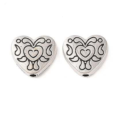 Сплавочные овальные бусины тибетского стиля , без кадмия и без свинца, сердце