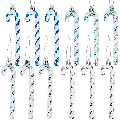 4 наборы 4 цвета пластиковые леденцы тростник подвески украшения, для подвесных украшений на елку