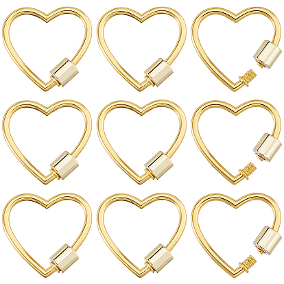 10шт. карабины-замки из цинкового сплава с винтовым креплением, сердце