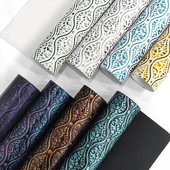 Ткань из искусственной кожи с тиснением цветочного узора, для поделок из кожи, аксессуары для изготовления сумок
