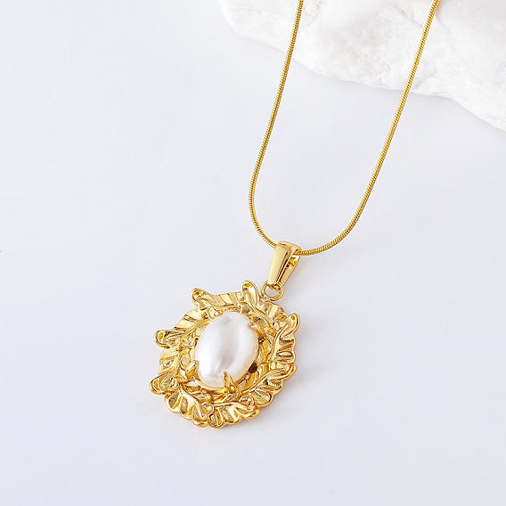 3 шт. французские винтажные ожерелья из нержавеющей стали с имитацией жемчуга и цветочным кулоном для женщин, белые