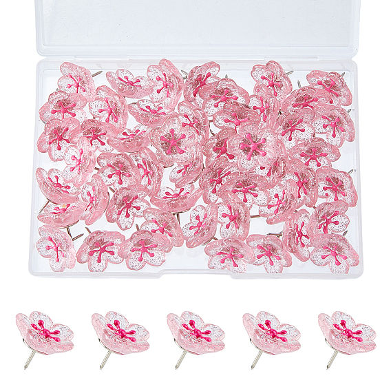 Бумажные кнопки для рисования с блестками в виде цветочной смолы, с железными контактами