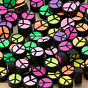 100pcs/pack of soft pottery beads color peace sign soft pottery slices loose beads DIY jewelry accessories beads