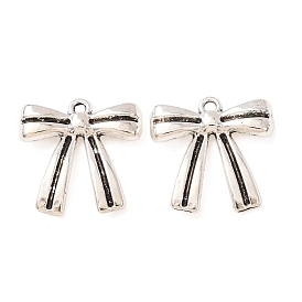 Tibetan Style Alloy Pendants, Bowknot Charms
