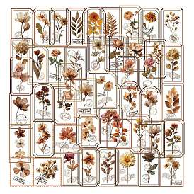 50шт. наклейки с цветами для домашних животных, самоклеящиеся наклейки, для чемодана, скейтборде, холодильник, шлем