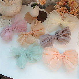 Dreamy Sheer Mesh Butterfly Bow Hair Clip for Women's Hairstyling