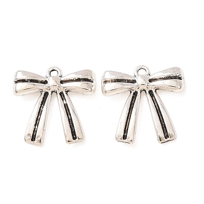Tibetan Style Alloy Pendants, Bowknot Charms