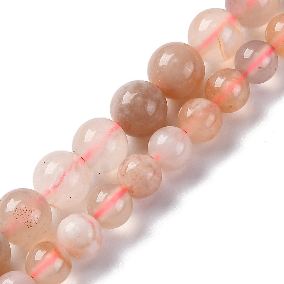 Натуральные вишневые агатовые бусины, круглые