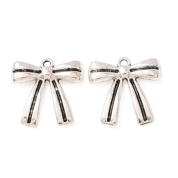 Tibetan Style Alloy Pendants, Bowknot Charms