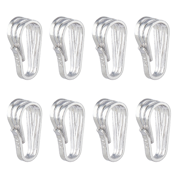 8шт. с родиевым покрытием 925 застежка на петлях из стерлингового серебра, с печатью 925