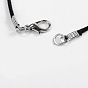 Вощеный шнур ожерелье решений, с платиновым латуни омаров застежками